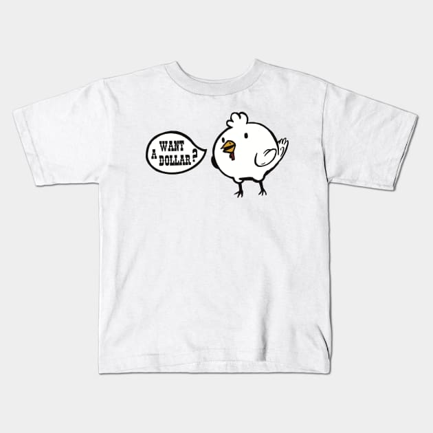 Opportunity Chicken Kids T-Shirt by jazmynmoon